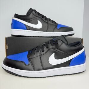 Air Jordan 1 Low Black/Game Royal Size 13 Men